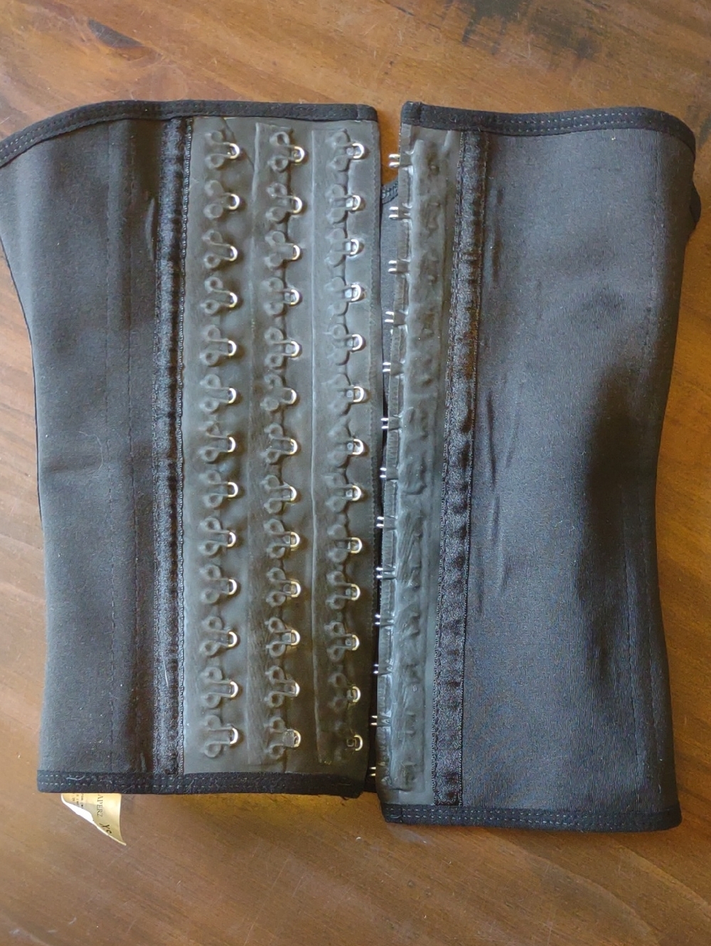 Women’s Black Waist Trainer Shapewear with Front Hook Closure